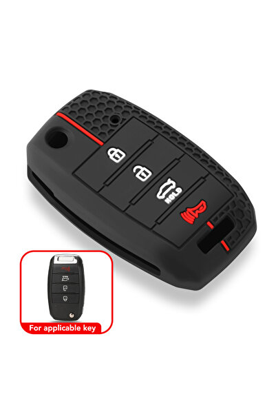 Choice 4 button Silicone Car Key Case Cover Shell Fob for KIA RIO 3 K3 K4 K5 ...