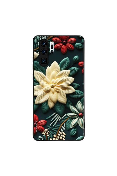 Sonique Θήκη 3D Flower Series για Huawei P30 Pro Πράσινο