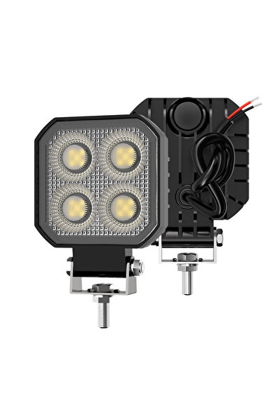 Choice 3C-BW-F-F4 مصباح كشاف مستطيل الشكل 3 بوصة بـ 4 مصابيح LED، 9-32 فولت، ...