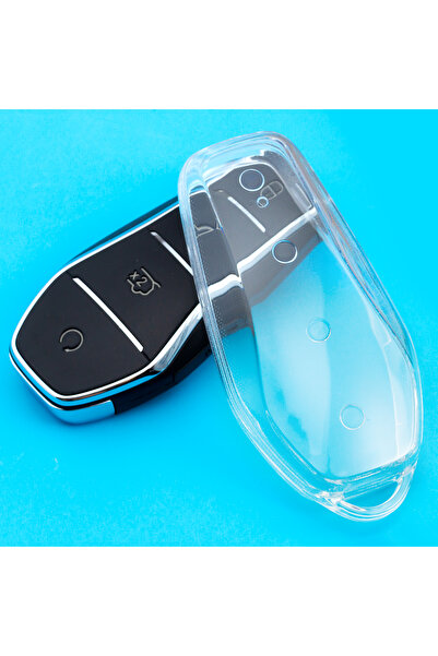 Choice 1x Key Case (Clear) Slim Car Key Fob Case Cover Keychain For BYD Song ...