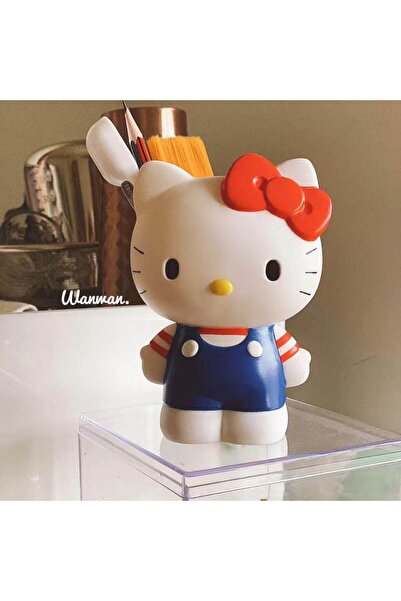 choice2 MINISO kitty-red Kitty Pen Holder Stationery Makeup Brush Storage Tub...