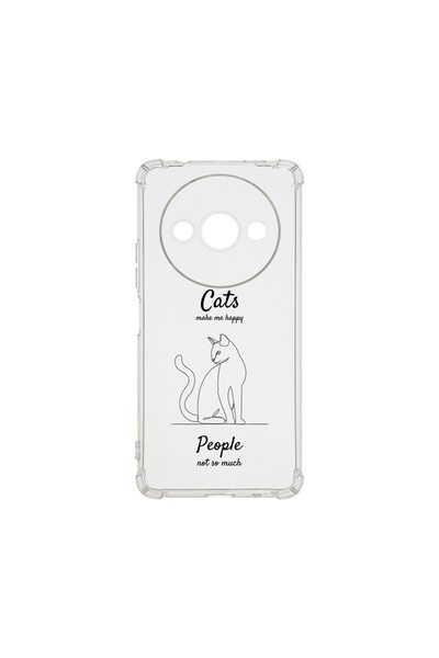 bestcase Θήκη για Xiaomi Redmi A3, Αντικραδασμική 1.5MM, Γάτες με κάνουν χαρο...