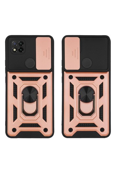 Sonique Θήκη Ring Armor CamPro για Xiaomi Redmi 9C / Redmi 10A Ροζ Χρυσό