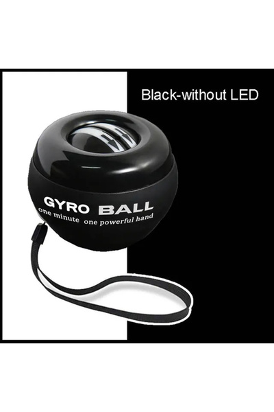 Choice19 كرة جيروسكوبية سوداء بدون إضاءة LED، كرة تدريب قوة المعصم، كرة تقوية...