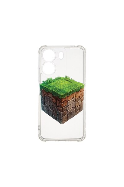 bestcase Husa Anti Shock 1.5MM, compatibilă cu Xiaomi Redmi 13C, Minecraft Wo...