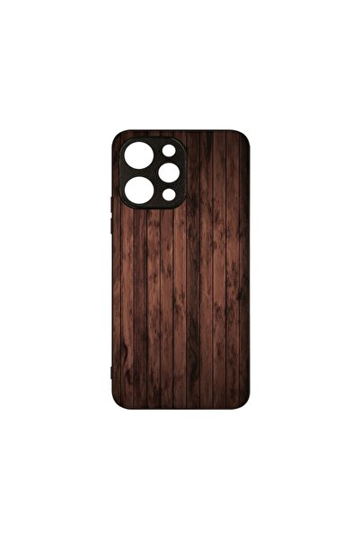 bestcase Калъф MaxSafe, съвместим с Xiaomi Redmi 12, от орехово дърво, HD цве...
