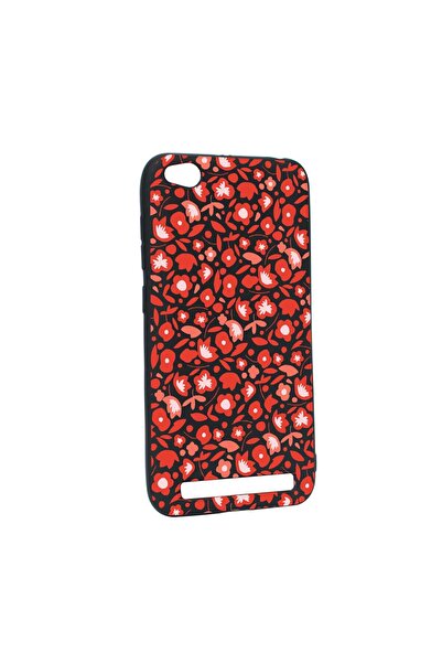bestcase Husa Xiaomi Redmi 5A, Red Floweres Pattern, rezistenta la uzura, ant...