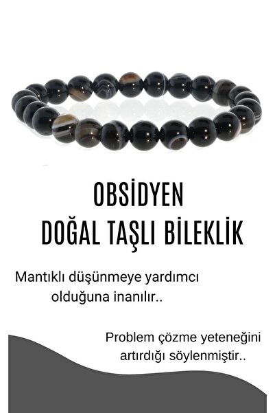 LADIN DOGALTAŞ Obsidian Natural Stone Bracelet