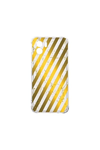 bestcase Αντικραδασμική Θήκη 1.5MM, Συμβατή με Xiaomi Redmi A1, Χρυσές Ρίγες,...