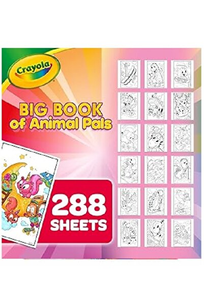 Crayola 288-Page Coloring Book, Big Book of Animal Pals