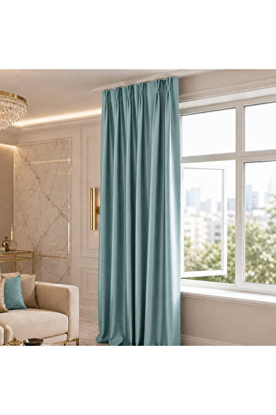 MebelPort Curtain Blackout Blackout 1/2 American Pleated Background Curtain