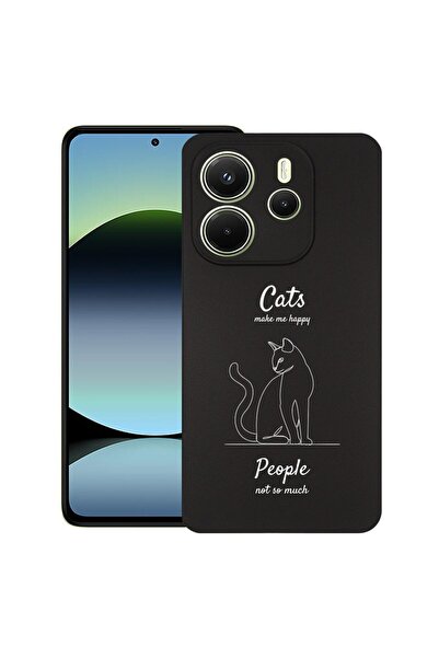 bestcase Силиконов тънък калъф за Xiaomi Redmi Note 14 5G, Котките ме правят ...
