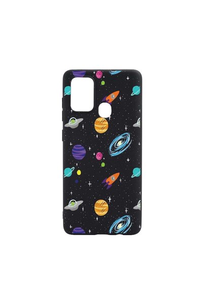 bestcase Силиконов калъф, съвместим с Realme C25s, с мотиви Вселена, Планети,...