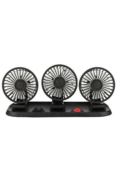 Xtechnx Powermaster Fan40 12 Volt Dc Çakmaklıklı Mini 3Lü Plastik Araç Fanı
