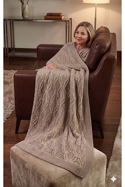 DOUX HOME NİSA Knitwear Pleteni TV pokrivač 130 X 170