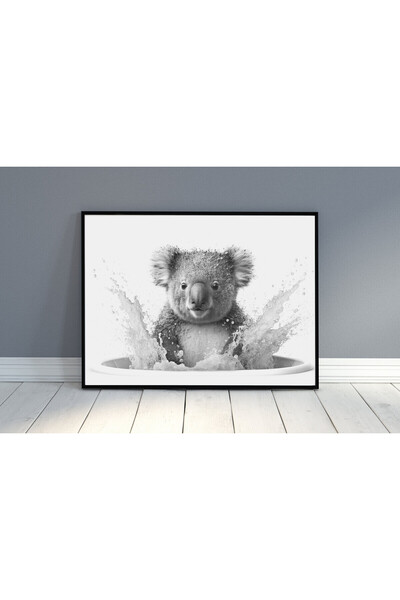 Boomah Accessories Koala in Bathtub , Bathroom Wall Art, Nursery Poster with ...