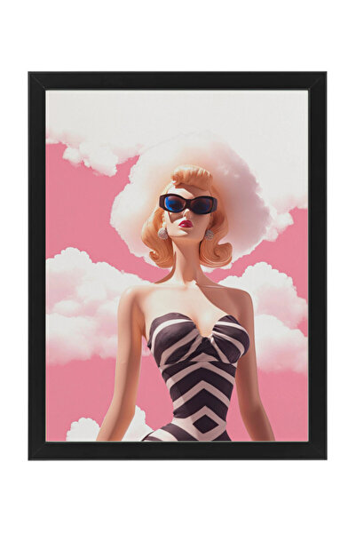Boomah Accessories Barbie Wall Art, Preppy Pink Room Decor Poster with Frame ...