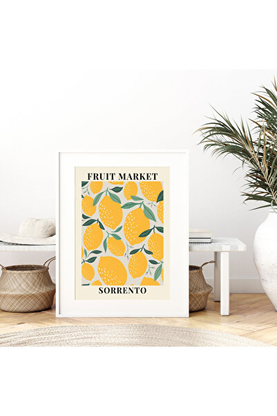 Boomah Accessories Fruit Market Sorrento Lemons Botanical Art Poster with Fra...