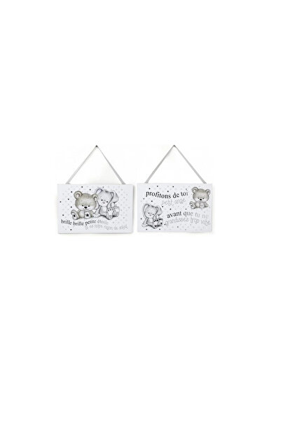 OEM Set 2 decoratiuni de perete pentru camera copilului, 20 x 30 x 0.3 cm, MD...