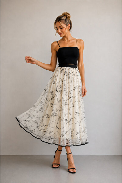 Ekol Lace Midi Skirt