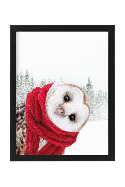 Boomah Accessories Owl Winter Wall Art Poster with Frame 30x40cm