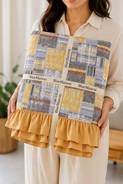 BlueMaison Favore Mustard Single 100% Cotton Ruffled Pique (160X230Cm) |   Yo...