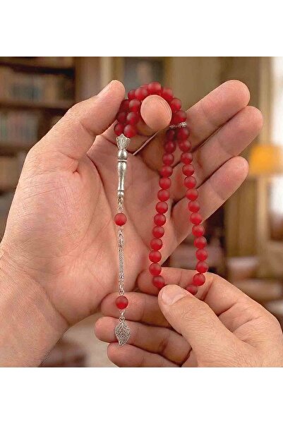 esha Garnet Natural Stone 33-Piece Men's Rosary Eutgrt