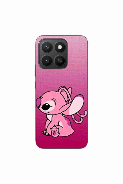 OEM Case compatible with Honor X8c Silicone Gel Tpu Pattern Stitch Angel Pink