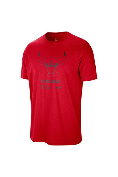 Nike Άνδρες& # x27;s Κοντομάνικο Μπλουζάκι NBA Chicago Bulls Courtside Moveme...