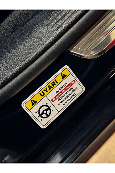 Papeit Araç İçi Uyarı Stickerı (1 Adet)
