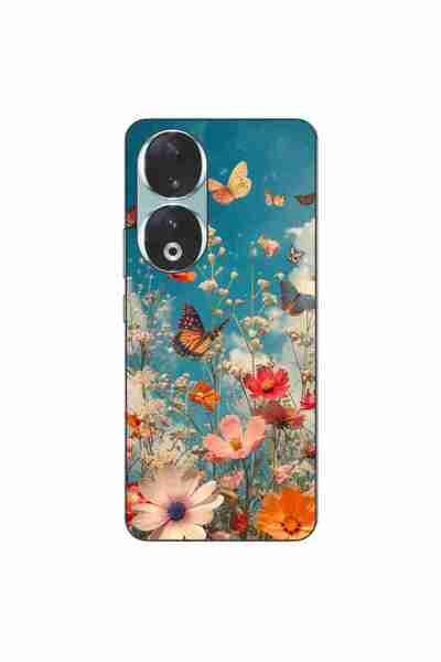OEM Husa compatibila cu Honor 90 5G Silicon Gel Tpu Model Flori si Fluturi