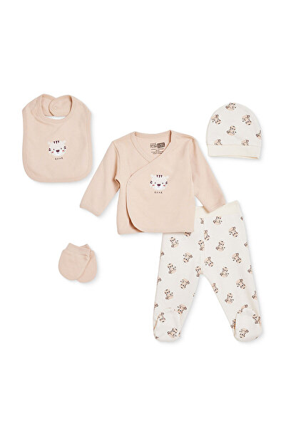 ebebek Hello Baby HelloBaby Erkek Bebek 5li Hastane Çıkışı Aslan Baskılı Çıtç...