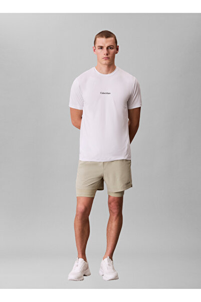 Calvin Klein Jeans Bej Erkek Şort LVGMS6S8030DO Haki Şort