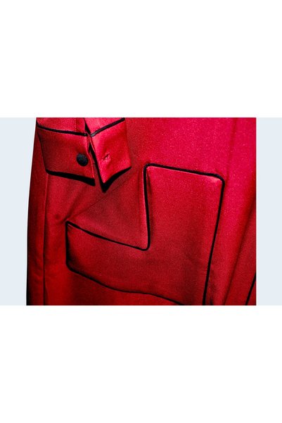 Bab almadina collection Women's Contrast Trim Long Abaya Coat with Pockets