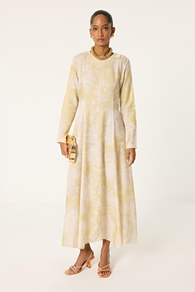 Touché Privé Patterned Dress with Belt
