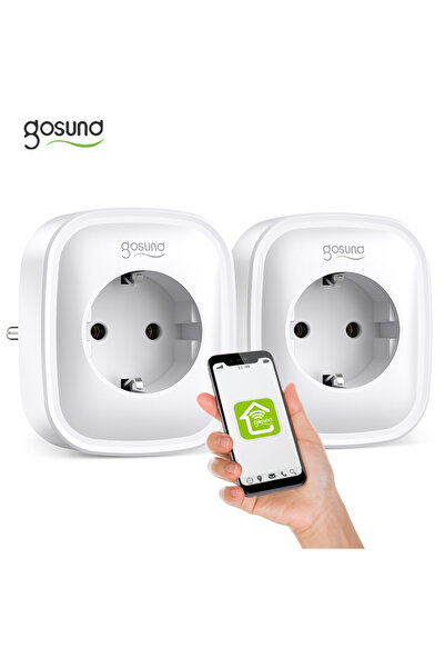 Gosund Set de 2 Prize inteligente WiFi SP112, 16A, 2x USB, Tuya, Monitorizare...