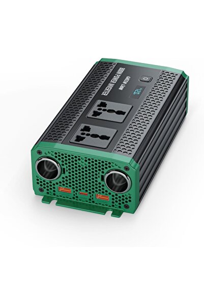 Green Lion GC-350 Car Inverter 800W, DC 12V to 220V AC Power Converter, 7-in-...