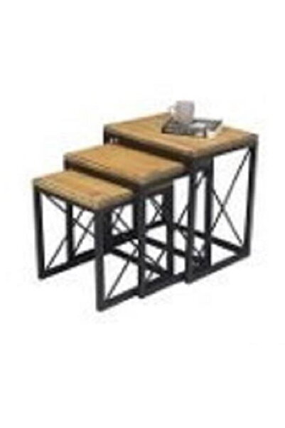 Heinner Set de 3 măsuțe de cafea ASSOS, Dimensiuni 46 x 35 x 49 cm, 40 x 35 x...
