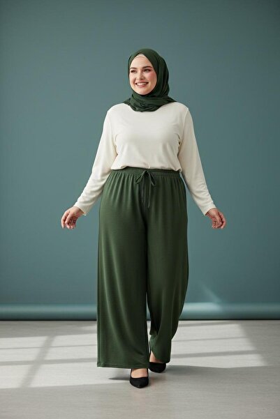 ENSAR GİYİM Buy Elastic-Waisted, Wide-Leg Ayrobin Pants