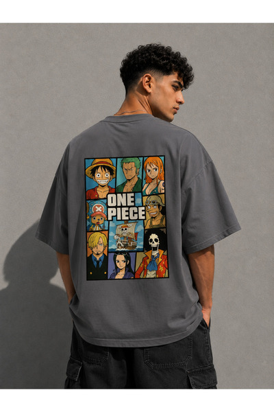 Nulivez One Piece Oversize Unisex T-Shirt – Straw Hat Pirates Anime Printed T...