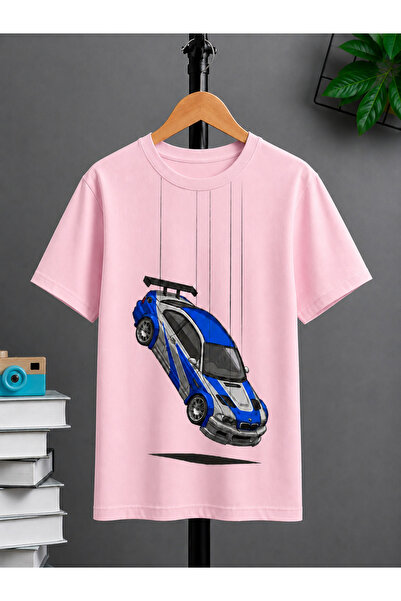 VODEXA Tricou oversize unisex cu imprimeu HANGING CAR, 100% bumbac, croială c...