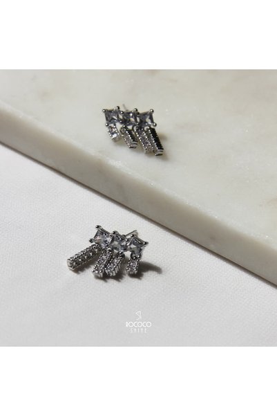 Rococo Shine Özel Seri Silver Taşlı Küpe
