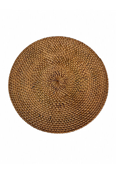 ipekbambuhome Yuvarlak Hasır Amerikan Servis ve Duvar Dekoru 30 cm