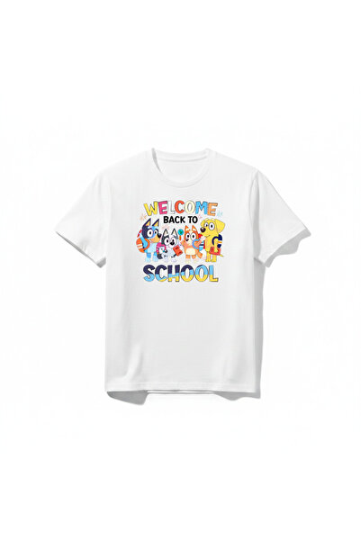 URBANTRENDSTORE Bluey School Themed Unisex Girls' and Boys' Cycling Round Nec...