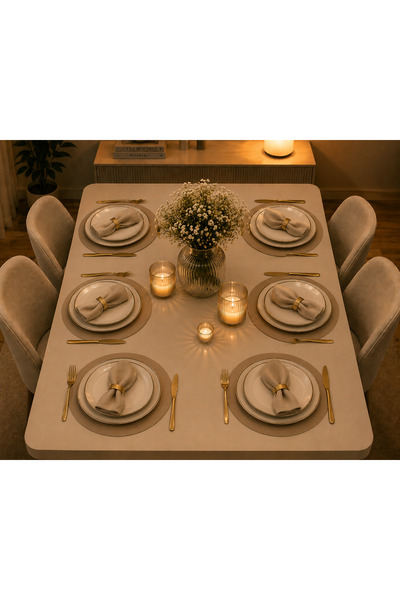 Bohem studio American Service Set of 6 Brown