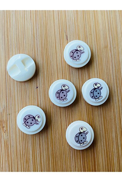 Lorin hobi Plastic Figured Baby Button with Bottom Attachment 14 mm 6 Pieces ...