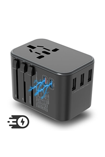 Generic 35W Pd/Qc3 Fast Charging 5 Ports Universal Travel Adapter and Charger...