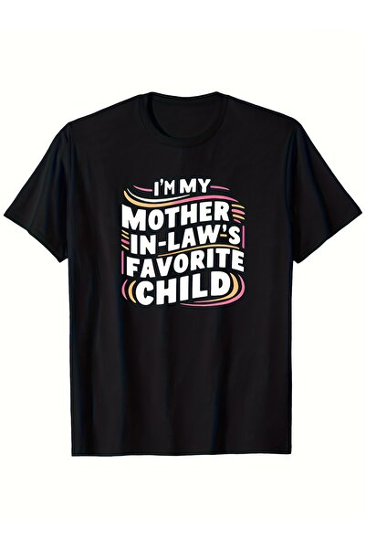 Aura YIO Men's Fun "I'm My Mother-in-Law's Favorite" Slogan T-Shirt