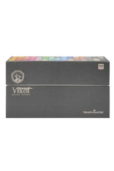Art & Art Vincent Graph Master Design Marker Set 60 Colors 60B