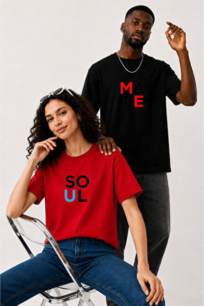 LORVEX Tricou oversize pentru bărbați și femei, 100% bumbac, imprimat, croial...